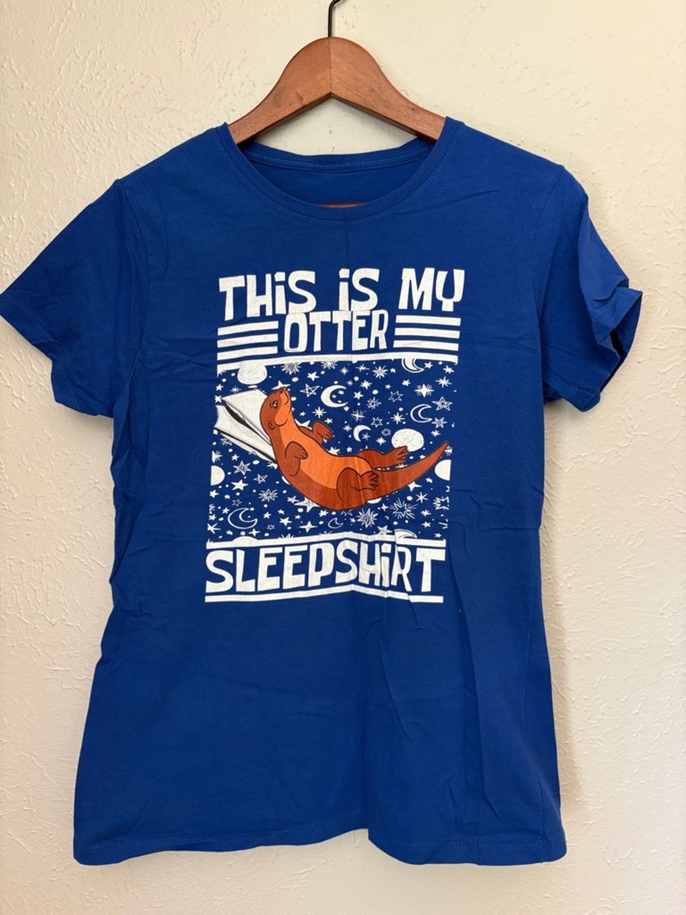 Blue Graphic 'This Is My Otter Sleepshirt' Tee